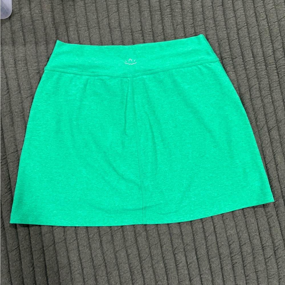 Beyond Yoga Spacedye Movement Skirt Skort Green Grass Heather Size Large